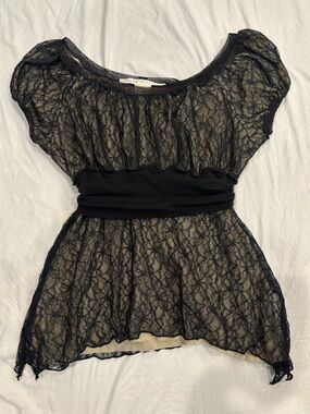 Max Studio Black Lace Babydoll Chemise